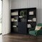 Homeroots 71" Black Five Tier Bookcase with Two doors 546345 - alternate 14