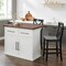 Crosley Bartlett Wood Top Kitchen Island W/X-Back Stools KF30092WH-BK - alternate 9