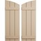 Ekena Millwork Rough Sawn 3 Board Joined Board-n-Batten w/Elliptical Top Faux Wood Shutters, 16 1/2W x 76H, PR SHUBJL16X76RSPR - alternate 1