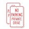 Signmission No Parking Private Drive, 18'' X 24'' 2 Signs, Heavy Gauge Aluminum, 2PK A-1824-2PACK-25012 - alternate 1