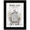 Homeroots Relax Sit a Spell 2 Black Framed Print Wall Art 406383 - alternate 1