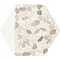 Daltile Pebble Oasis Natural Stone Tri-Hex Pebble Mosaic 11in x 10in in Tumbled Seashell, 17PK PB24TRHEXPBMSTM - alternate 8