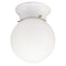 Westinghouse One-Light Indoor Flush-Mount Ceiling Fixture White, White Glass Globe 6660700 - alternate 1