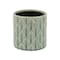 Homeroots 6in Green Geometric Ceramic Indoor Outdoor Round Pot Planter 487425 - alternate 4
