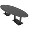 Skutchi Designs Oval Conference Table With Power, 48 in W, 120 in L, Grey HAR-OVL-48X120-DOU.BK-WA7949-NA - alternate 1