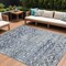 Homeroots 10' X 14' Blue And Silver Argyle Washable Indoor Outdoor Area Rug 615805 - alternate 1