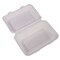 Kitch 24/7 Disposables White Compostable Molded Fiber Hinged Container, 9 x 6 inch, 200PK KC-9X6HC-NPAW - alternate 3