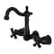 Kingston Brass Double-Handle Wall Mount Bathroom Faucet, Oil Rubbed Bronze KS1225PKX - alternate 1