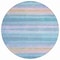 Homeroots 8' Aqua Lavender And Peach Round Striped Washable Indoor Outdoor Area Rug 631199 - alternate 5