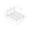 Monarch Specialties Bed, Bedroom, Frame Only, Platform Bed, Queen Size, Dark Taupe Laminate, Black Metal, Contemporary I 6070Q - alternate 4