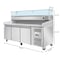 Koolmore 79 in. Three-Door Refrigerated Granite Top Pizza Prep Station w/ Refrigerated Condiment Pan Holder KM-RPCPS-2D79-GRT - alternate 8