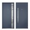 Vdomdoors Steel Door Deux 0729 Gray Graphite Sidelight Exterior Window Stainless Inserts Single Modern Painte DEUX0729EXD-GRE-W36+14 x H80-Right-hand Inswing - alternate 6