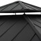 Sunjoy 11 ft. x 11 ft. Black 2-Tier Wooden Frame Hardtop Gazebo with Ceiling Hook A102007390 - alternate 7