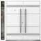 Vdomdoors Metal Double Doors Deux 1705 White Enamel 1 Sidelight Entry Modern Painted 86x96 (W72+14xH96) Left DEUX1705DEXD-BEM-W72+14xH96-LH-O - alternate 1