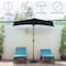 Pure Garden Half Umbrella Outdoor Patio Shade 9 ft Patio Umbrella w/ Easy Crank Small Canopy 50-LG1423 - alternate 10