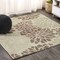 Jonathan Y Zinnia Modern Floral Textured Weave Sage/Brown 6 ft Square Indoor/Outdoor Area Rug SMB110A-6SQ - alternate 1
