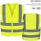 Neiko High Visibility Safety Vest with Reflective Strips, XXX-Large Neon Yellow, Zipper Front For Safety 53949A - alternate 7