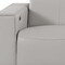 Homeroots 110" Light Gray Top Grain Leather Reclining Metal USB Sofa 720303 - alternate 9