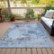 Homeroots 10' X 14' Turquoise Denim Blue And Gray Abstract Washable Indoor Outdoor Area Rug 630818 - alternate 6