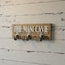 Homeroots 12" X 27" Natural Silver And White Man Cave Metal And Wood Wall Decor With Hooks 636031 - alternate 3