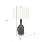 Homeroots 27" Blue Green Glass LED Table Lamp With White Drum Shade 528693 - alternate 9