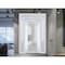 Vdomdoors Front Exterior Prehung FiberGlass Door Frosted Glass / Manux 8102 White Silk / 2 Sidelight and Tran MANUX8102EXD-WS-W14+30+14 x H80+14-LH - alternate 3