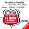 Signmission 24 Hour Surveillance Shield Sign Attenti, 6 inch X 6 inch, Plastic Sign, 2PK SHI-P-2PACK-6-353 - alternate 6
