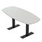 Skutchi Designs Arc Boat Conference Table With Power, 36 in W, 72 in L HAR-ABOT-36X72-T.BK-U779-NA - alternate 1