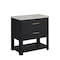 James Martin Vanities Lucian 36" Single Vanity, Carbon Oak, w/ 3 CM Siberian Silestone Widespread Top D704-V36-CBO-WSFR - alternate 5