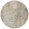 Homeroots 8' Terra Cotta Beige And Dark Gray Round Abstract Washable Indoor Outdoor Area Rug 605526 - alternate 7