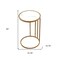 Homeroots 25" White and Gold Faux Marble and Iron Round C Table End Table And USB Port 543902 - alternate 9