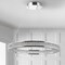 Jonathan Y Benton 24.7" Round Integrated LED Crystal/Metal Pendant, Chrome/Clear JYL7201A - alternate 14