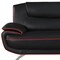 Homeroots 80" Black Leather Sofa With Silver Legs 329455 - alternate 9