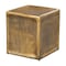 Homeroots Set of Two Black Silver And Antiqued Brass Aluminum Square Block End Tables 576789 - alternate 1