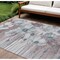 Homeroots 10' X 14' Teal Blue Aqua And Ivory Floral Washable Indoor Outdoor Area Rug 582781 - alternate 1
