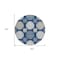 Homeroots 8' Navy Blue And Ivory Round Geometric Washable Indoor Outdoor Area Rug 593608 - alternate 8