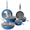 Sur La Table Kitchen Essentials Cool Commune 10 Piece Nonstick Aluminum Cookware Set in Marine 750123113M - alternate 1