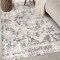 World Rug Gallery Transitional Distressed Medallion Washable Non Slip Area Rug 3 ft x 5 ft Gray WR79GRAY3X5 - alternate 1