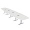 Skutchi Designs 18ft Boat Conference Table With Power | Harmony Series | 18 Person Meeting Room Table HAR-BOT-48X216-T-WA7976-ESIL - alternate 1