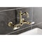 Kingston Brass Two-Handle Wall Mount Bridge Kitchen Faucet, Polished Brass KS2442PL - alternate 6