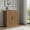 Homeroots 31in Brown Wood Accent Cabinet With Two Doors 691114 - alternate 5