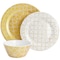 Laurie Gates California Designs Summer Bloom 12 Piece Melamine Dinnerware Set in Gold 135727.12 - alternate 7