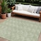 Homeroots 9' X 12' Green And Ivory Geometric Washable Indoor Outdoor Area Rug 594993 - alternate 1