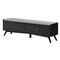 Homeroots 59" Gray and Black Fabric Upholstered Storage Bench with Drawers 523986 - alternate 9