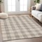 Homeroots 8' X 10' Beige And Brown Plaid Washable Indoor Outdoor Area Rug 595460 - alternate 9