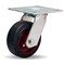 Hamilton Medium Service Swivel Caster, 5" x 2" Mold-On Rubber on Cast Iron Wheel, 3/4" Straight Roller Bearing S-MS-5R - alternate 1