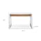 Homeroots 47" White and Silver Writing Desk With Two Drawers 543789 - alternate 8