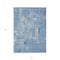 Homeroots 3' X 5' Denim Blue And Ivory Abstract Washable Indoor Outdoor Area Rug 596854 - alternate 9
