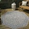 Jonathan Y Charleston Vintage Filigree Textured Weave Gray/Teal 8 ft Octagon Indoor/Outdoor Area Rug SMB106E-8TGN - alternate 1