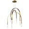 Cwi Lighting Curva Integrated LED 38in Brass Chandelier with Handcrafted Glass 1725P38-6-624 - alternate 1
